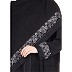 Nidha abaya with embroidery work black Nidha abaya with embroidery work black